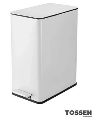 TOSSEN MV 1500 MW - прямоугольное мусорное ведро, 15л. (коллекция "Белая сталь") 211110